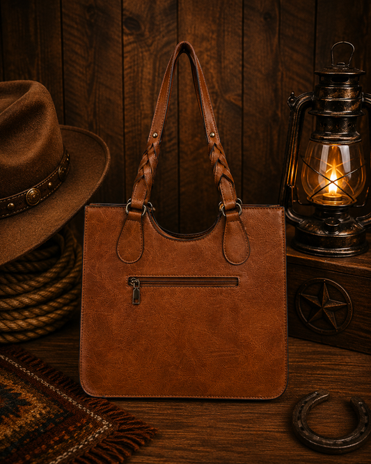 Cedar Run Leather Tote Set