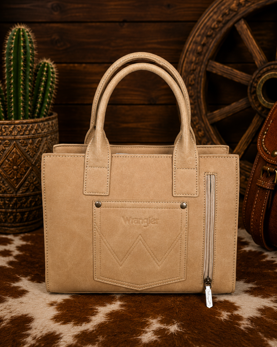 Wrangler Buckskin Bloom Concealed Carry Convertible Tote