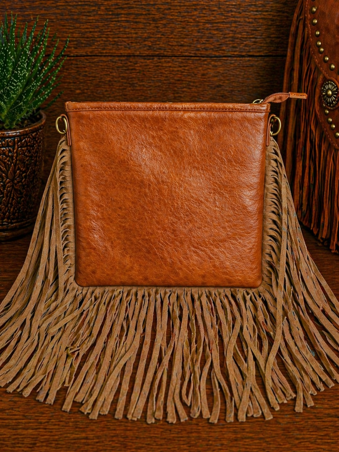 High Plains Drifter Genuine Leather Cowhide Crossbody