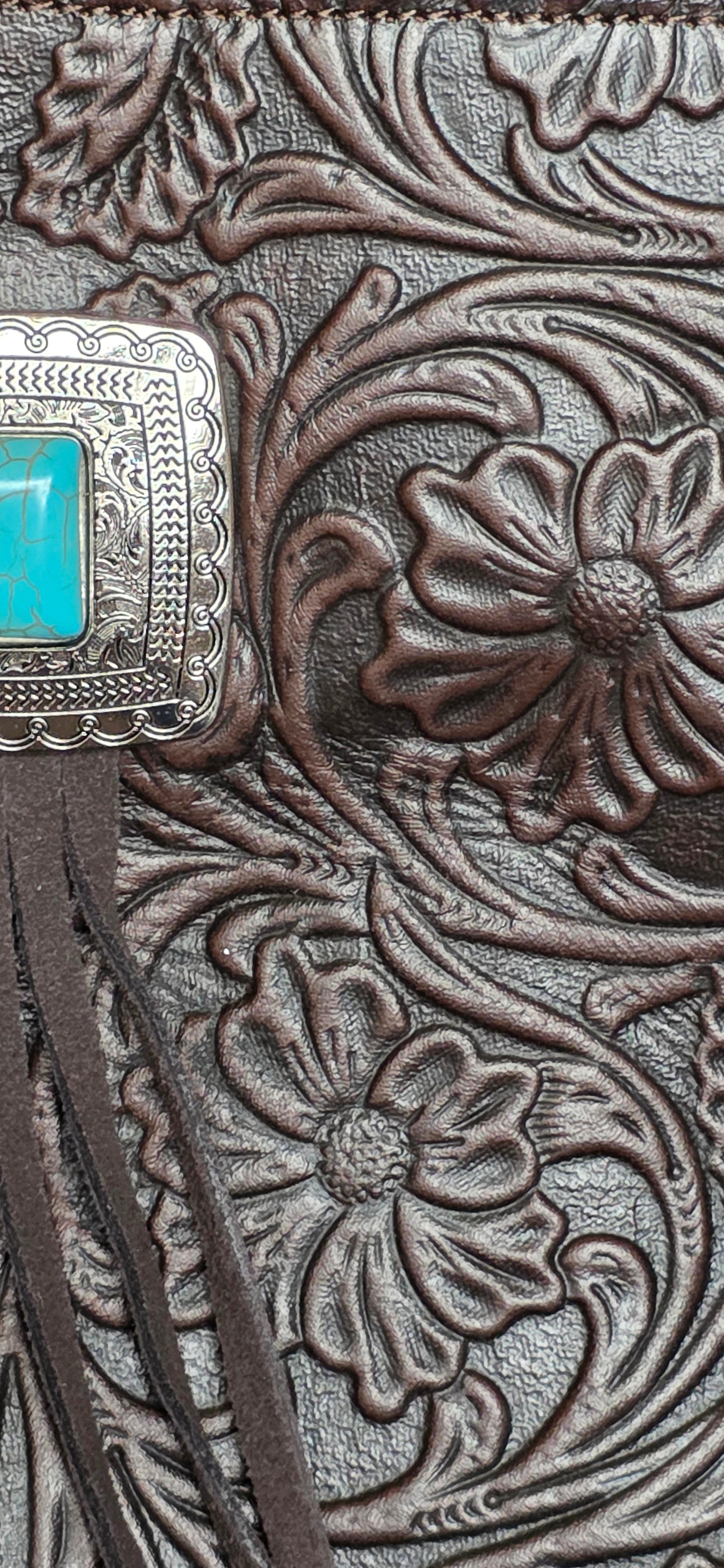 Montana West Juniper Moon Leather Fringe Crossbody