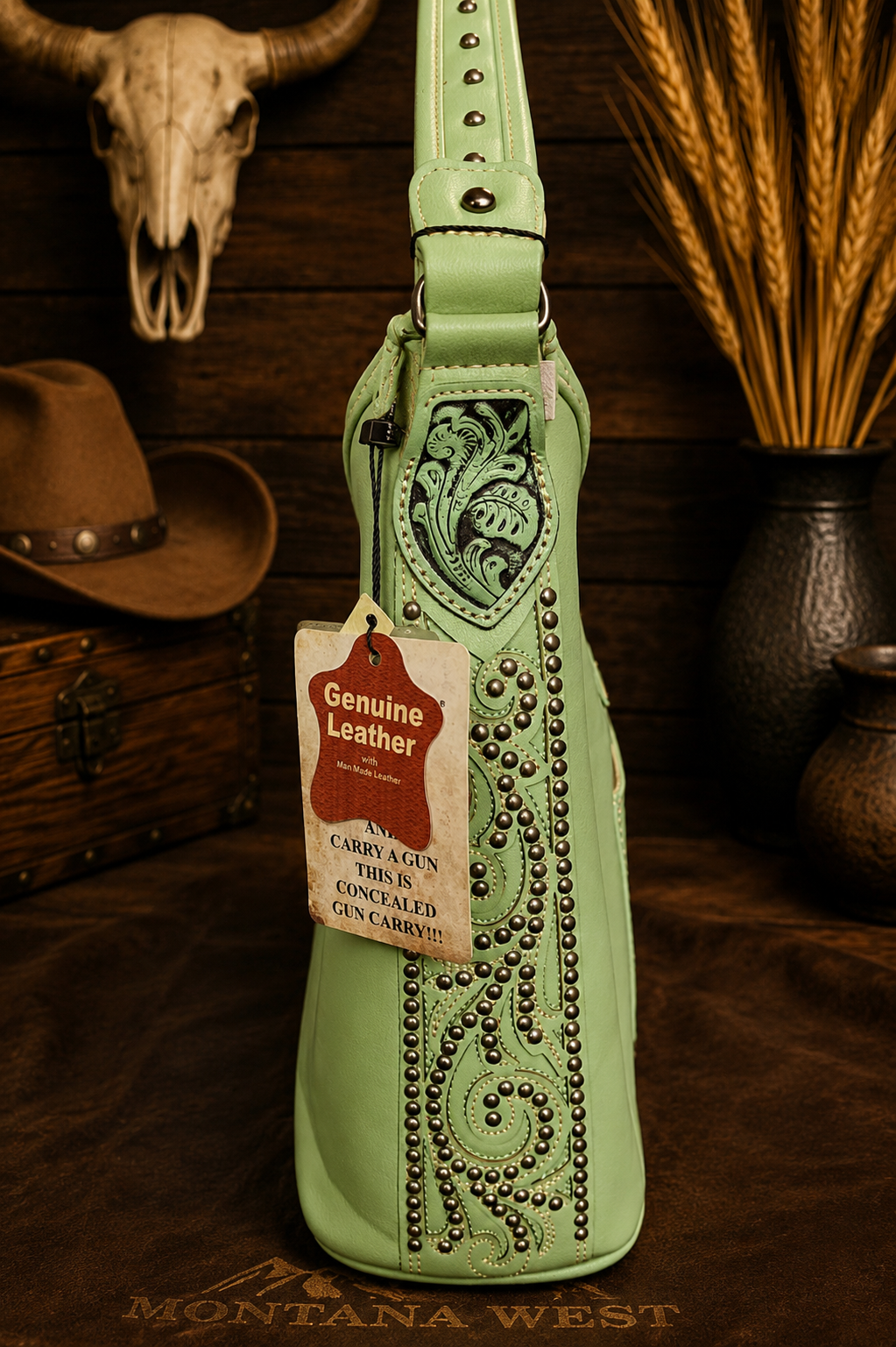 Seafoam Sage Concealed Carry Shoulder Bag