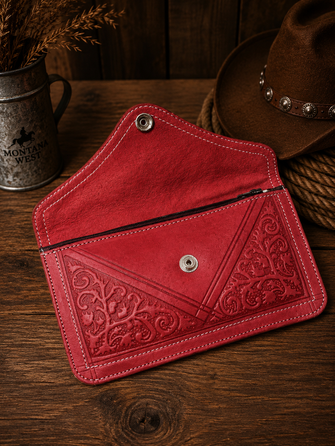 Scarlet Sage Envelope Wallet