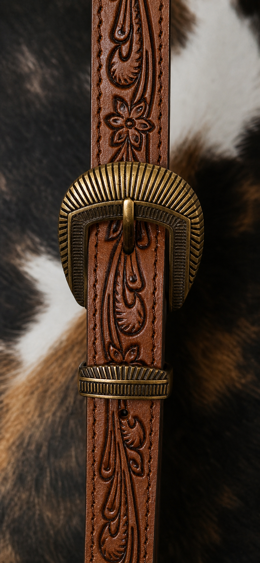 Sierra Bloom Genuine Leather Tooled Crossbody
