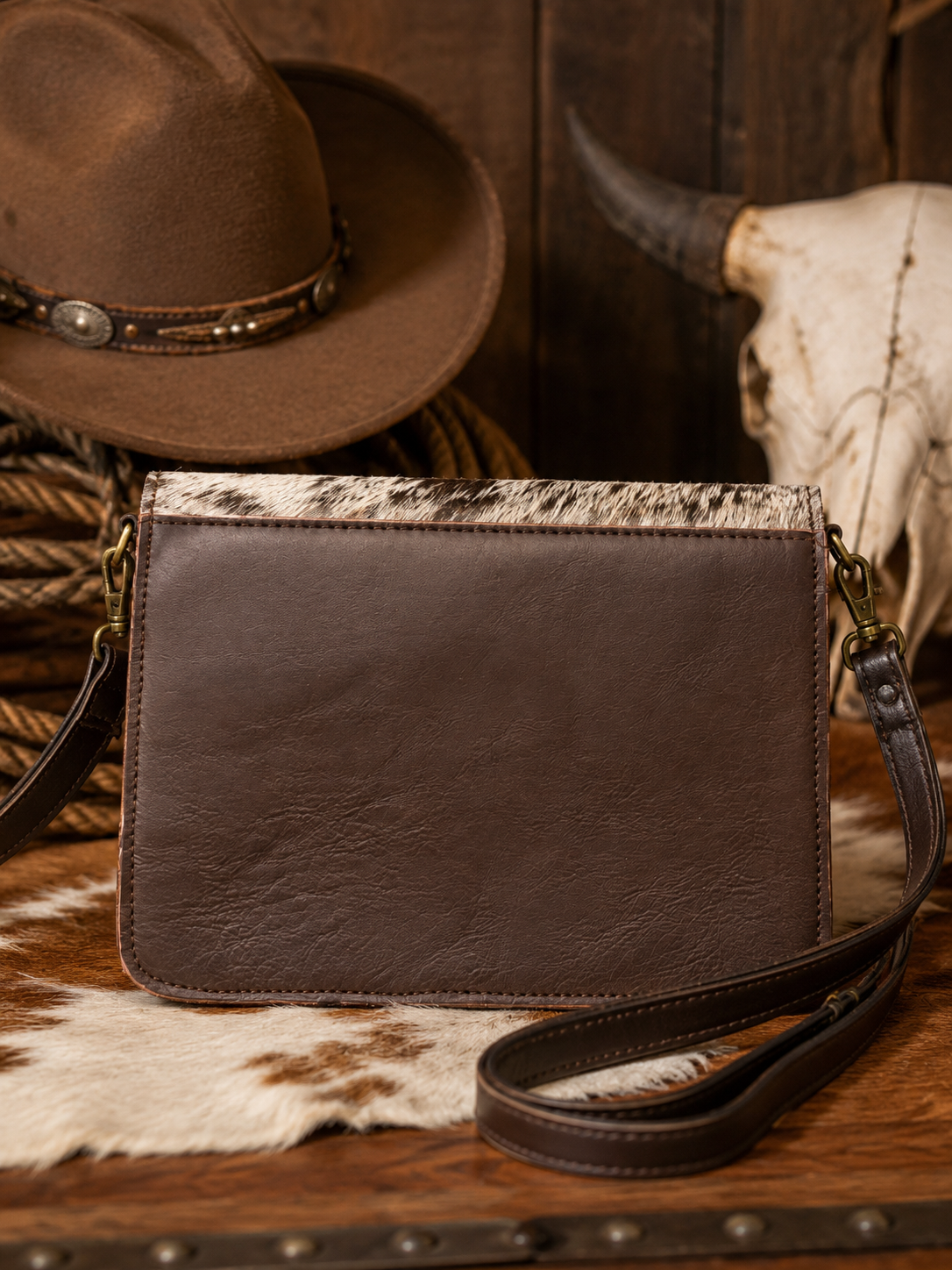 Turquoise Trail Cowhide Crossbody
