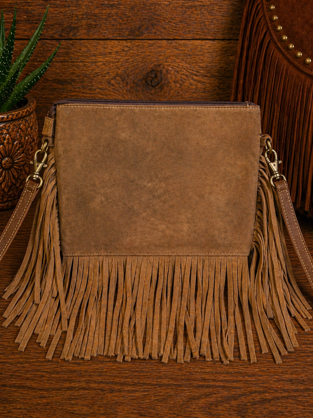 Outlaw Mosaic Genuine Leather Cowhide Crossbody