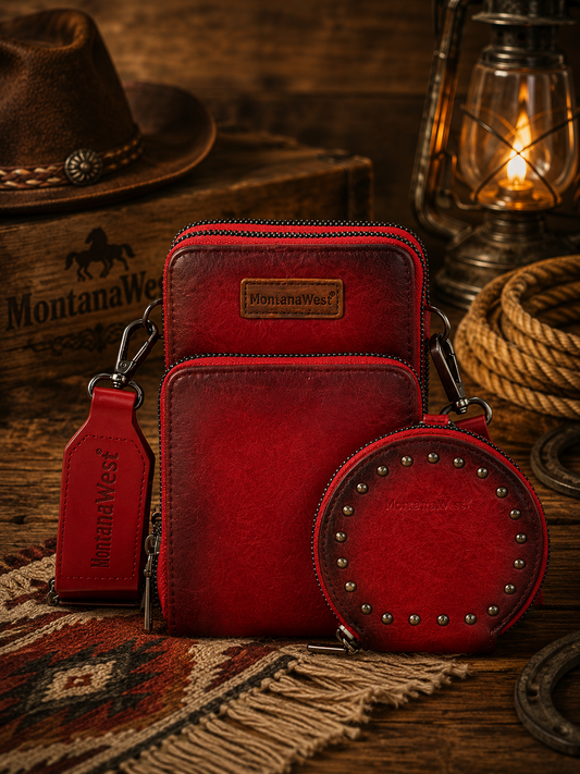 Montana West Red Rock Rambler Phone Crossbody Set