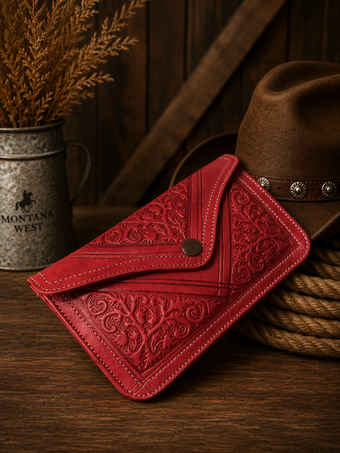 Scarlet Sage Envelope Wallet
