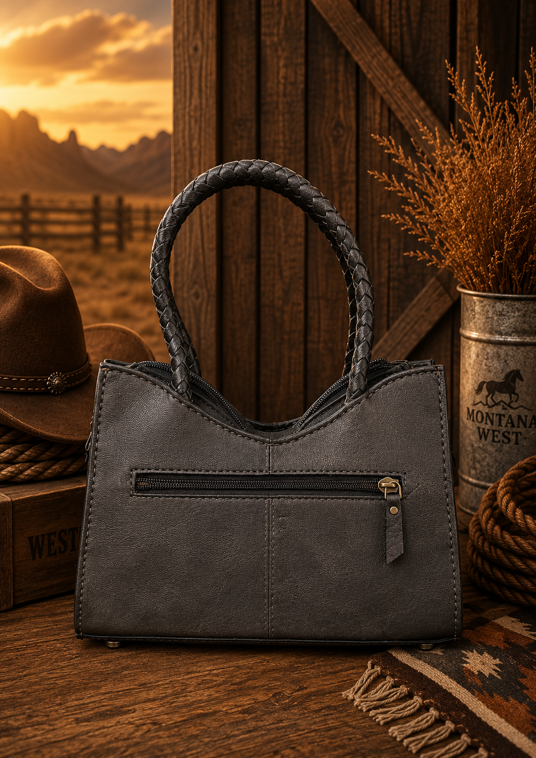 Genuine Leather Tumbleweed Tote