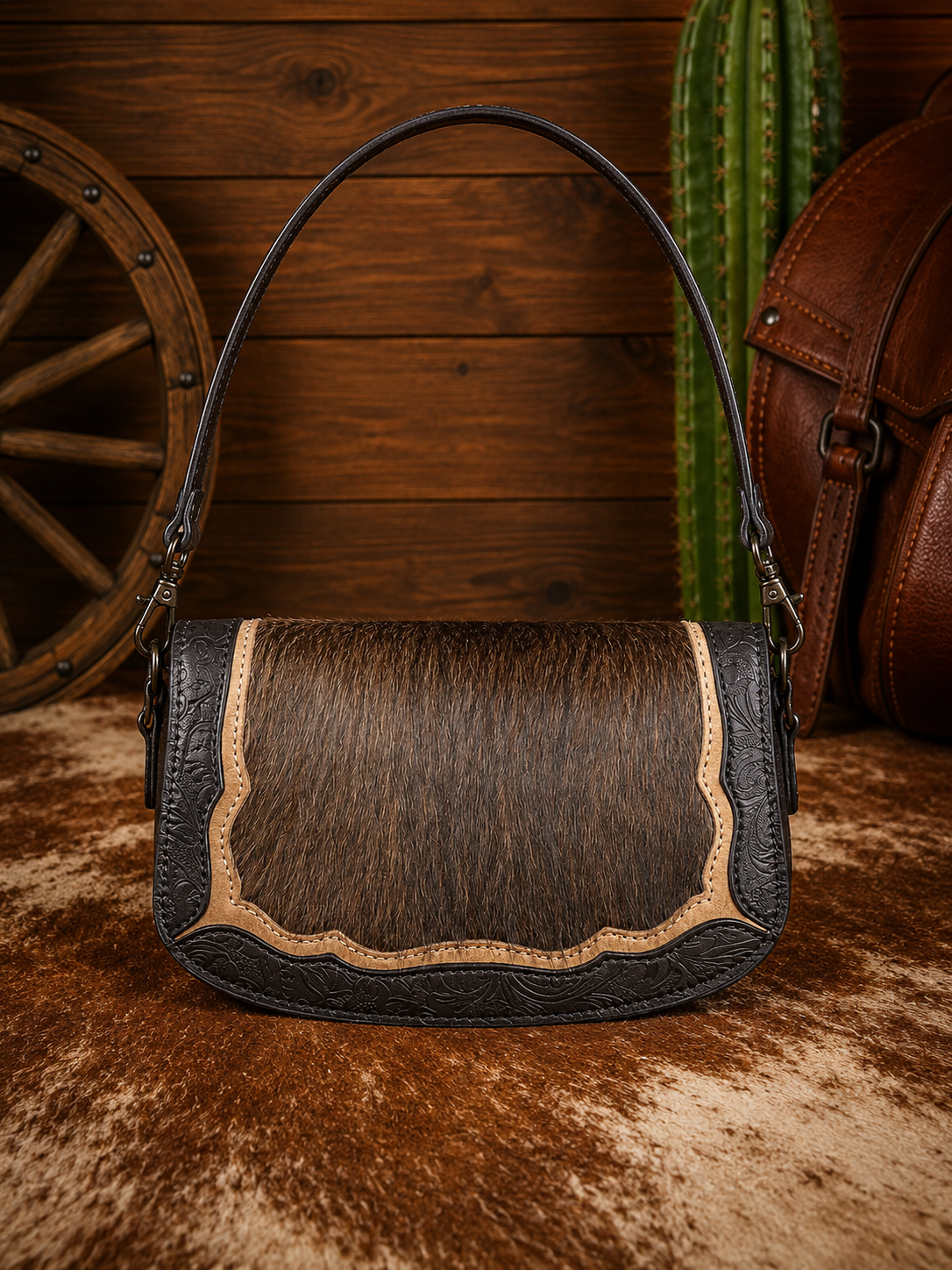 Black Velvet Bronc Crossbody