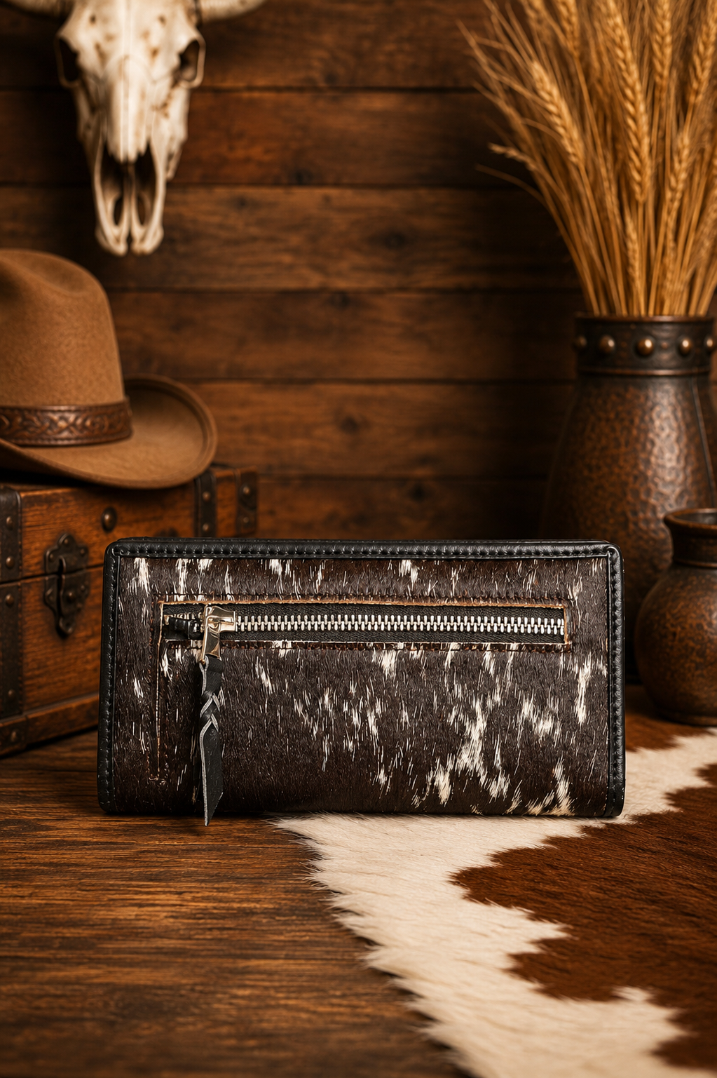 Moonlit Range Genuine Cowhide & Leather Bifold Wallet