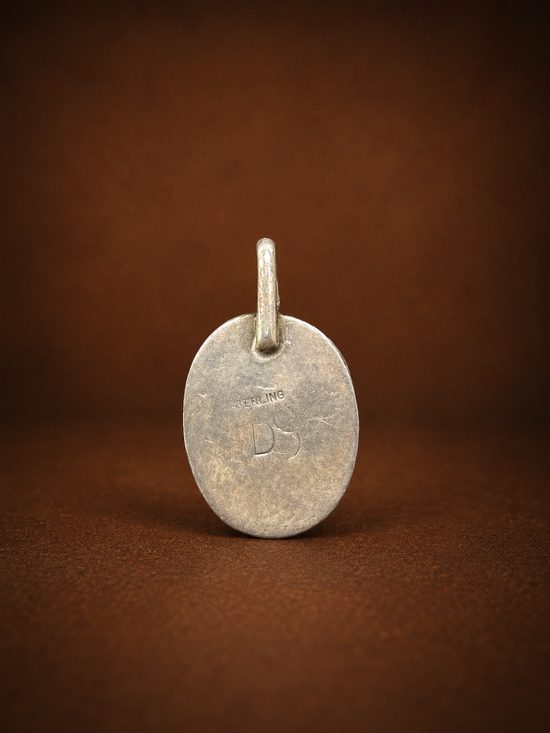 Vintage Handmade Southwestern Sterling Silver Turquoise Pendant – Signed DS Circa 1970s