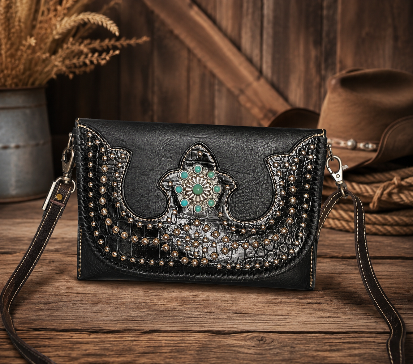 American Bling Midnight Mirage Crossbody Clutch