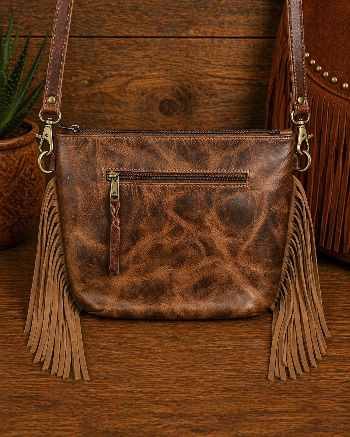 Spur Dust Genuine Leather Cowhide Crossbody