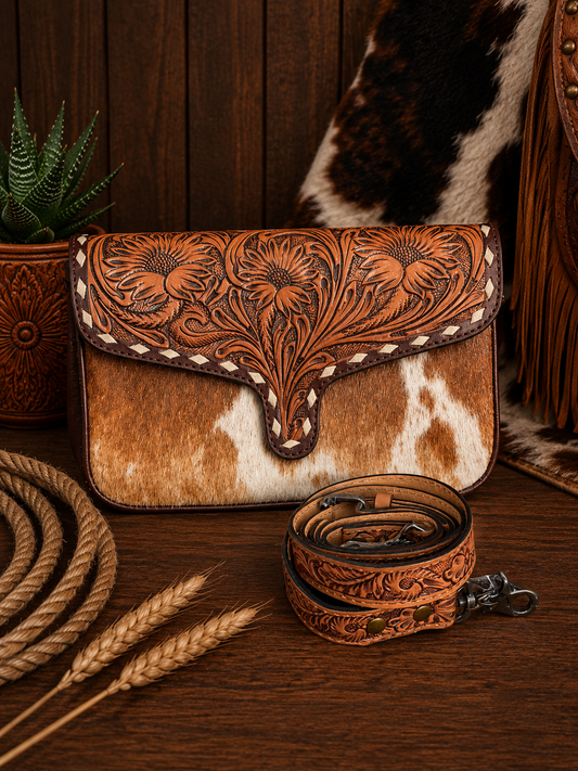 Saddle Blossom Crossbody